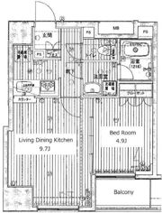 プレール・ドゥーク八丁堀の間取り画像