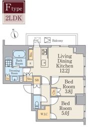 クレストコート町屋の間取り画像