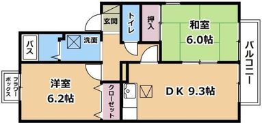 オネスタスガ B棟の間取り画像