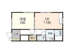 板藤己斐上貸家の間取り画像