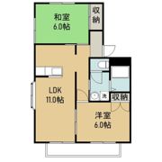 キャステール砂押Ⅳの間取り画像