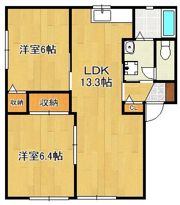 ディアス茜 A棟の間取り画像
