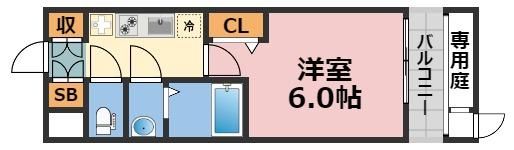 gm難波ウエストD.C.の間取り画像