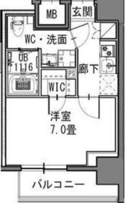 S-RESIDENCE新御徒町Eastの間取り画像