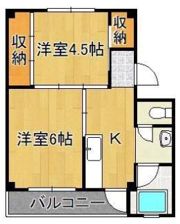 ビレッジハウス門司白野江1号棟の間取り画像