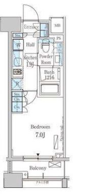 パークアクシス横浜山下町の間取り画像