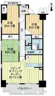 サーパス竹原の間取り画像