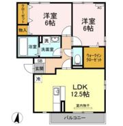 ベルデュール 北長瀬 A棟の間取り画像