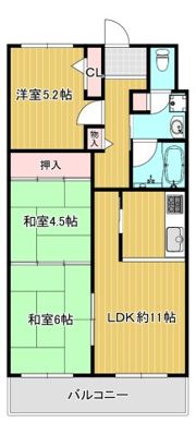 枚岡レックスマンション312号の間取り画像