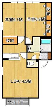 ラフィネ・香嵐 D棟の間取り画像