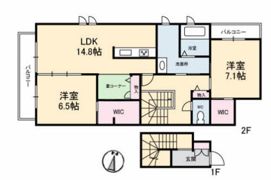 紫苑コート温品の間取り画像