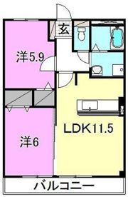 フォブール来住2の間取り画像