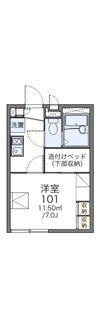 レオパレスメゾンローリエの間取り画像