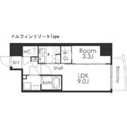 マリンズ心斎橋Ⅲの間取り画像