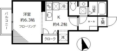 ボヌール旗の台の間取り画像