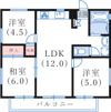 クレスト新在家の間取り画像