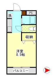 ウィステリアコート田ノ上Ⅱの間取り画像