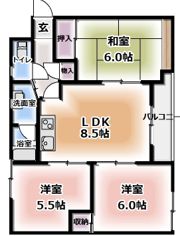 アヴニール1・2番館の間取り画像