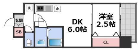 プレリスNEO大阪十三エルヴィオンの間取り画像