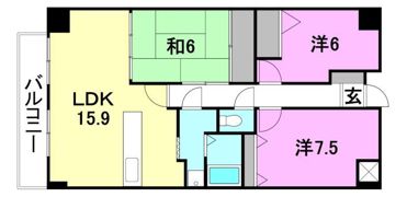 サーパス鷹子弐番館の間取り画像