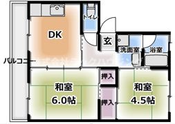 KNハイツの間取り画像