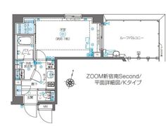 ZOOM新宿南Secondの間取り画像