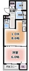 グレートヒルス8番館の間取り画像