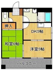 砂津ハイツの間取り画像