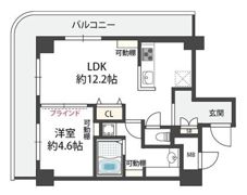 近鉄淀川リバーサイドマンションの間取り画像