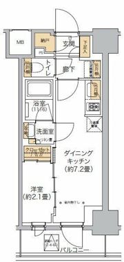 リビオメゾン西麻布の間取り画像