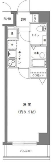 ライジングプレイス町屋の間取り画像