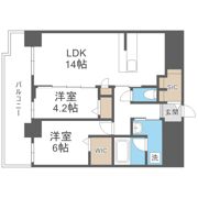 ルクス エテルナ 江戸堀の間取り画像