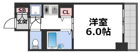 クラウンハイム夕陽丘の間取り画像