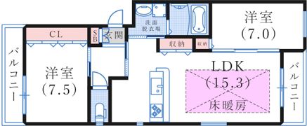 ラ・メゾン ルミールの間取り画像