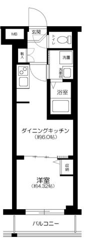 ハーモニーレジデンス新宿四谷の間取り画像