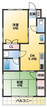 巳善(ミヨシ)ハイツの間取り画像