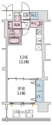 スプランディッド梅田グランノースの間取り画像