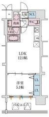 スプランディッド梅田グランノースの間取り画像