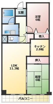 デセンテ上新庄の間取り画像