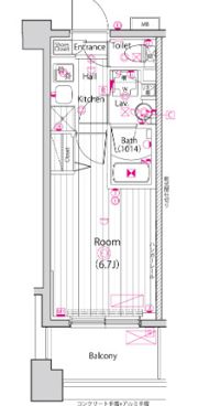 ガーラ・ステーション横浜三ツ沢の間取り画像