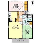 ビューラーやすらぎ D棟の間取り画像