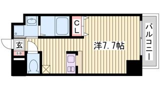 ライジングコート三宮マリーナシティの間取り画像