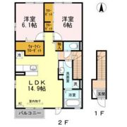 クローバーヒルズ Dの間取り画像