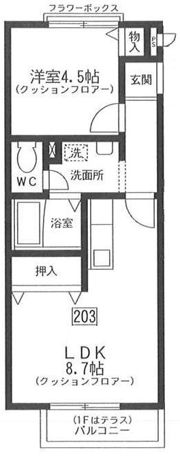 カルム国立の間取り画像