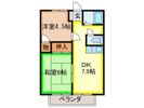 ワシダハイツ槻田の間取り画像