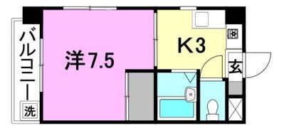 大栄和泉マンションの間取り画像