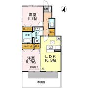 フォンテーヌ金倉 B棟の間取り画像