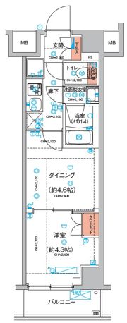 ハーモニーレジデンス東京羽田スカイブリッジの間取り画像