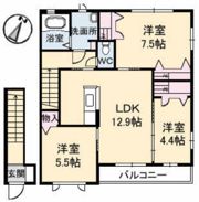 グレースヒルズ A棟の間取り画像