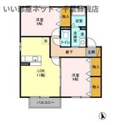 ハイツベルヴューの間取り画像